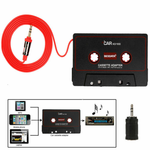 Audio Aux Car Cassette Tape Adapter Converter 3.5mm For Iphone Ipod Mp3 Android