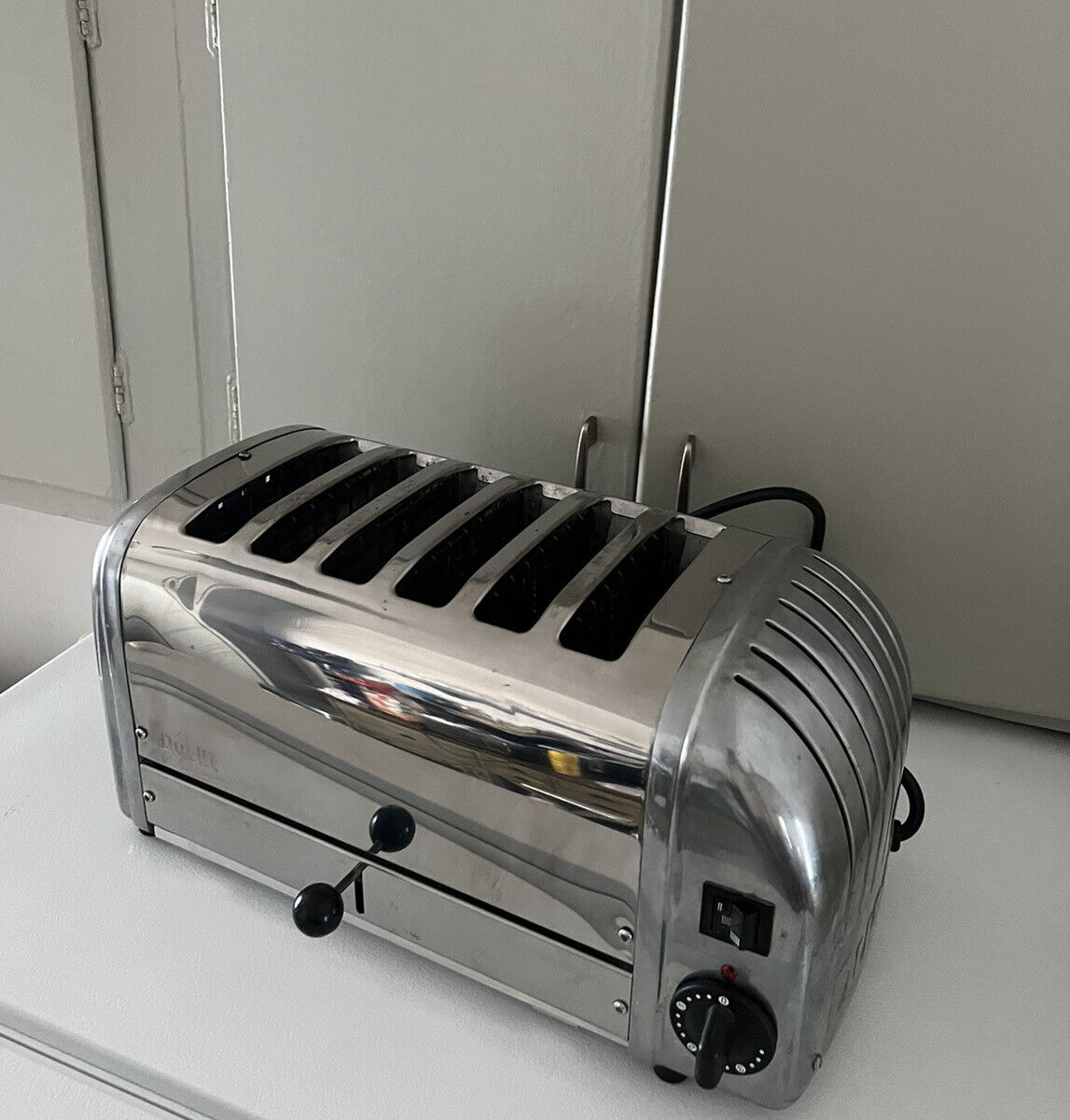 Dualit Classic Slot Toaster 6-slicechrome Stainless Steel Tested Works Vintage