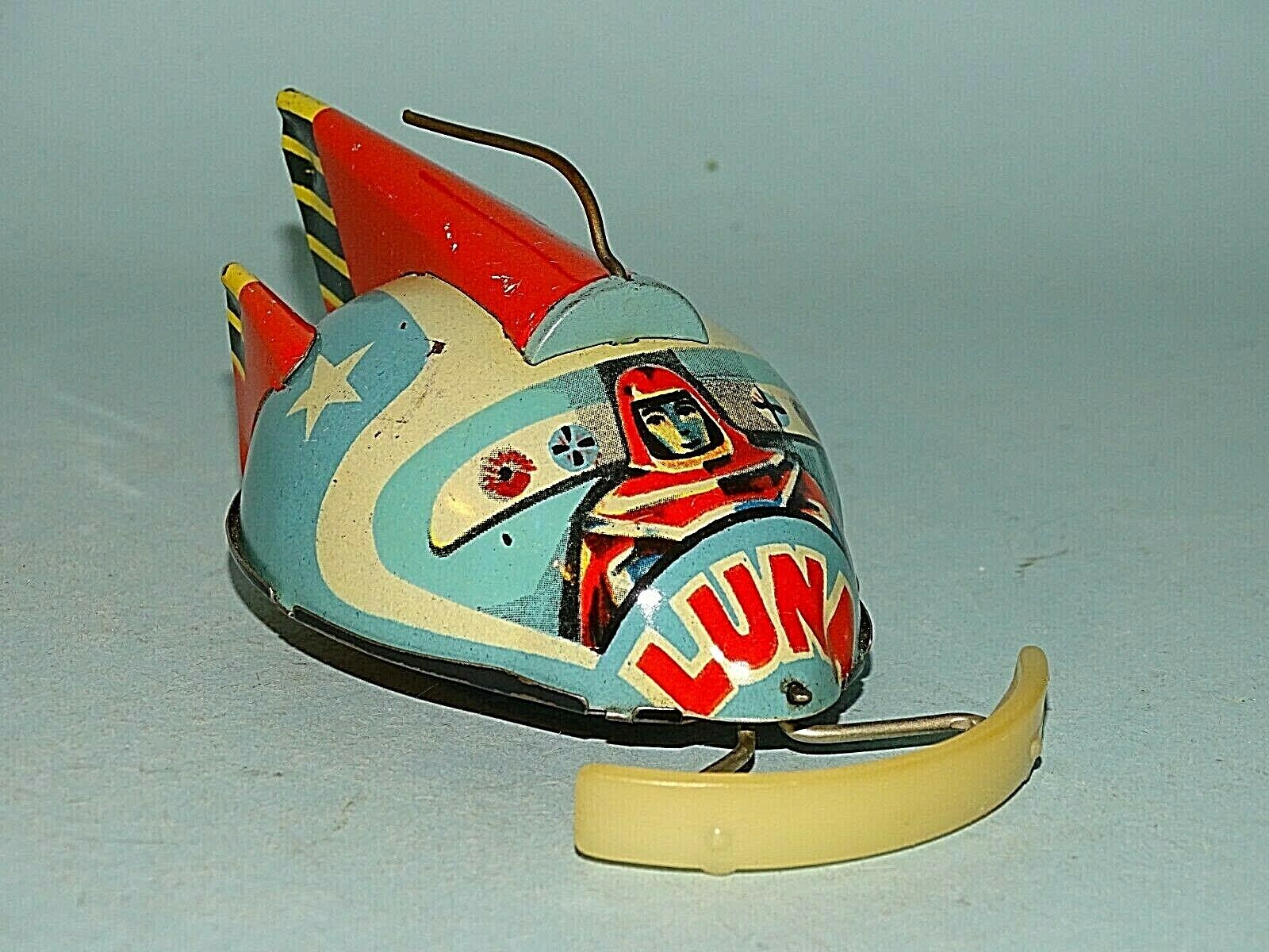 Luna Spaceship Tin Windup Toy Czechkoslovakia