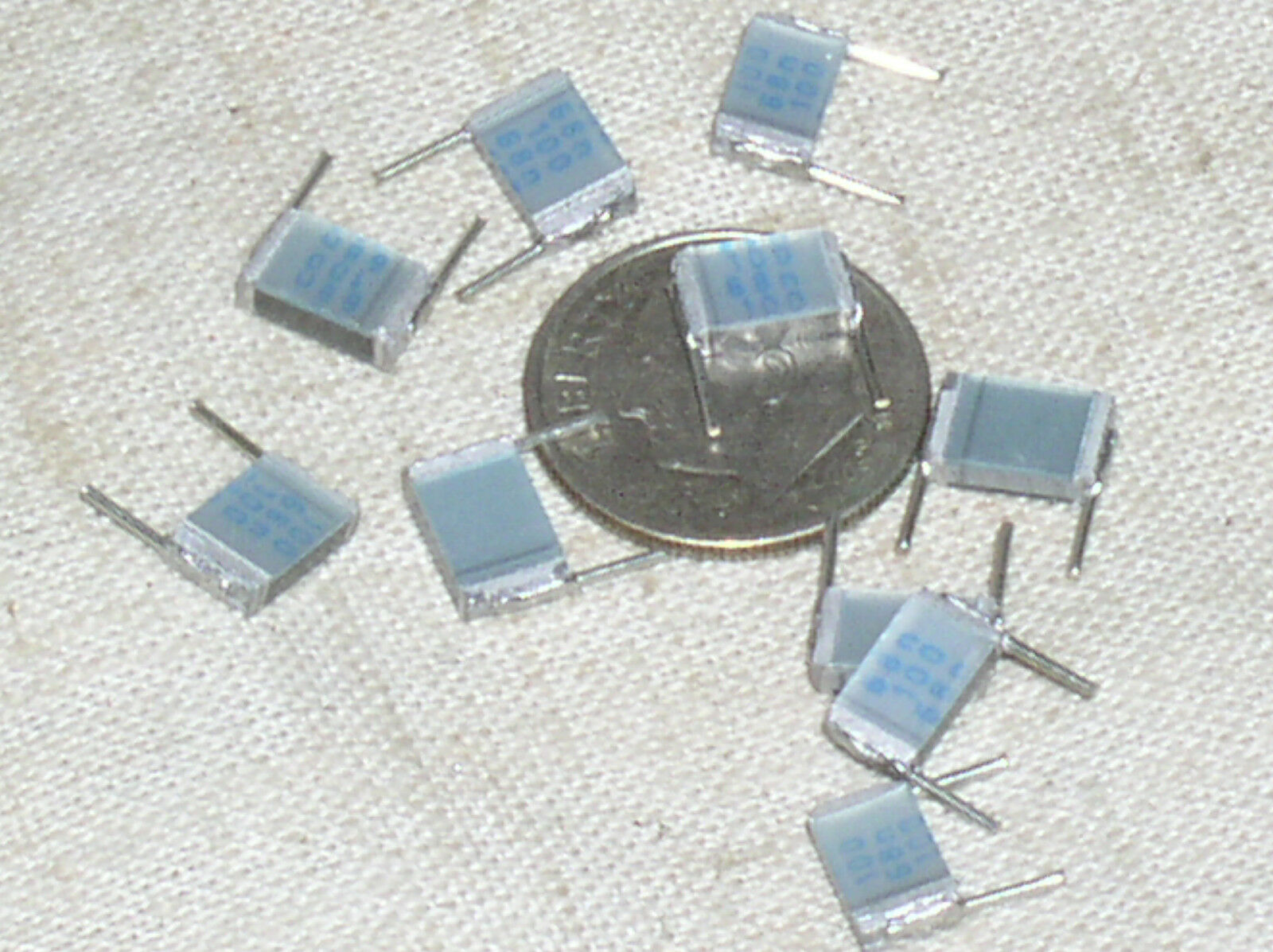 10 Square Stacked Metallized Film Capacitor .068 Uf 68 Nf 100v 5% Mil 683 Usa