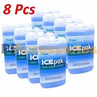 8x Cryopak Ice Pak Freezer Gel Reusable Cooler Ice Pack Lunch Box Food Storage