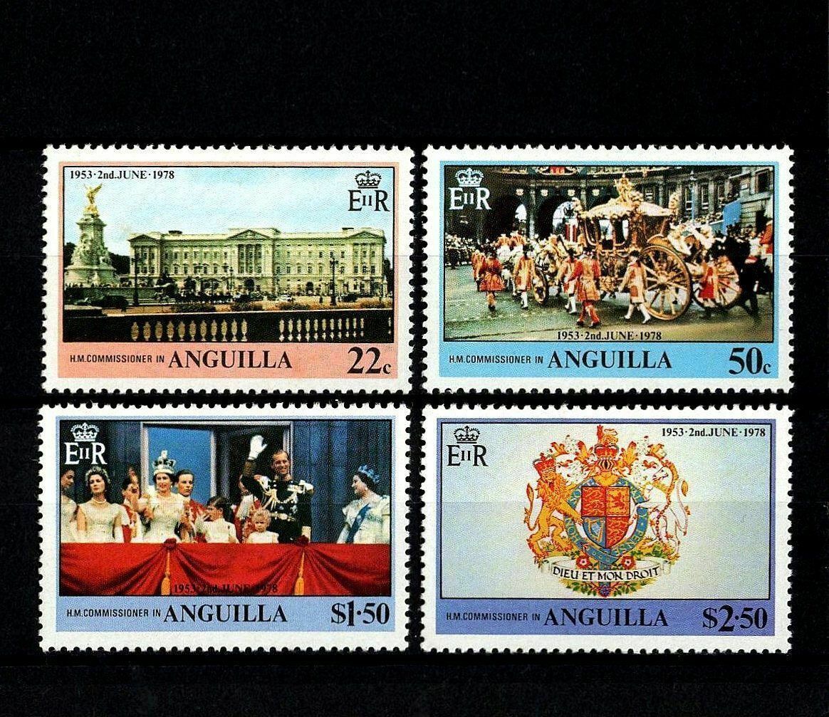 Anguilla - 1978 - Qe Ii - Coronation - 25th - Silver Jubilee - Mint - Mnh Set!