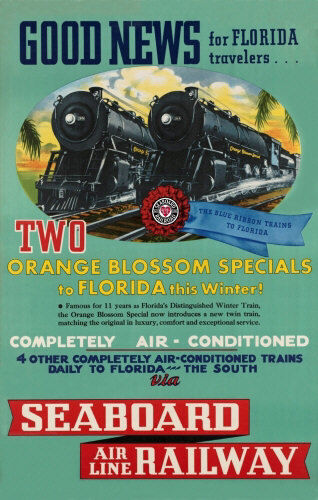 Orange Blossom Special 11x17 Poster Florida 1936 Seaboard Rr