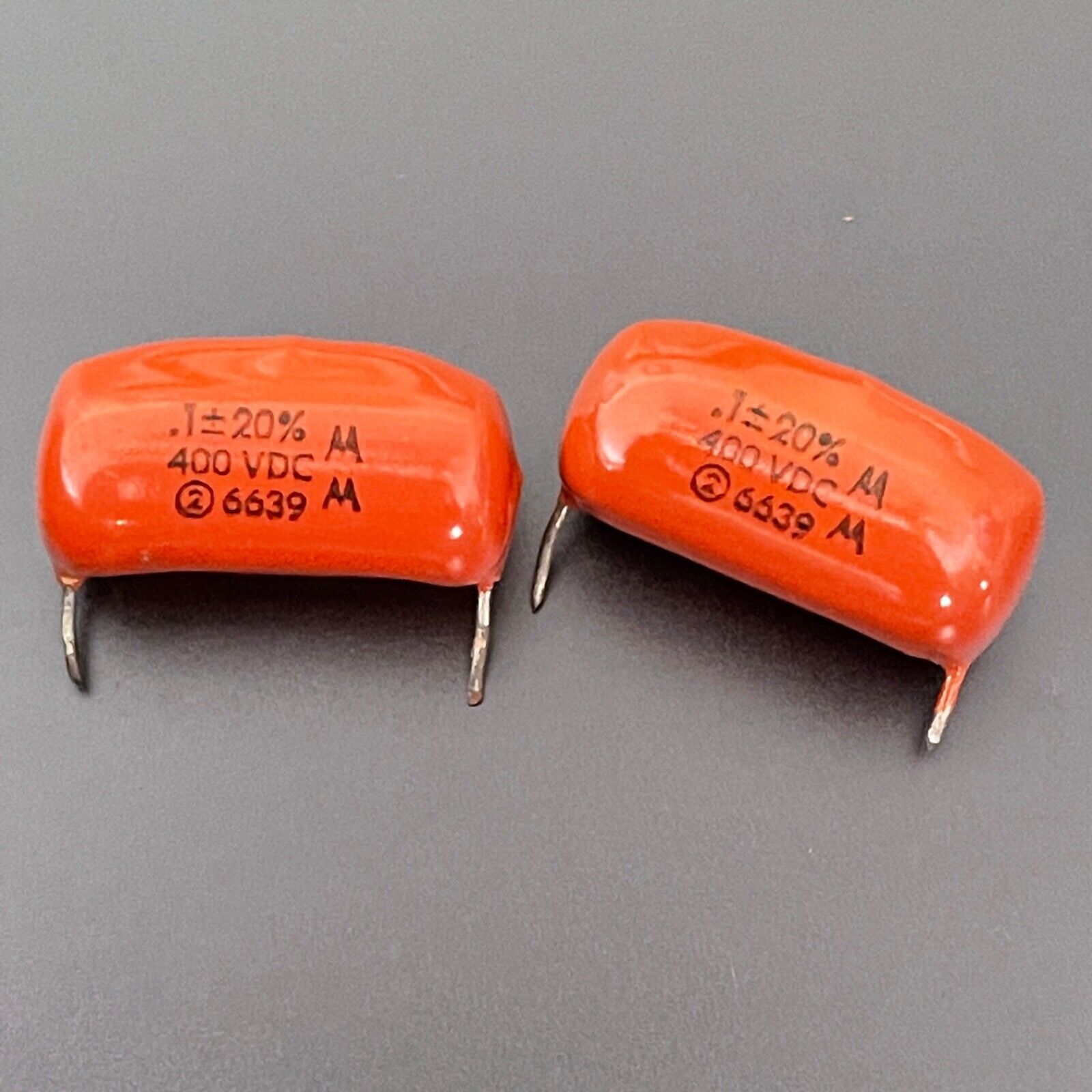 Vintage .1uf 400v Orange Drop Capacitor .1 Uf 20% 400v Cap - Lot Of 2