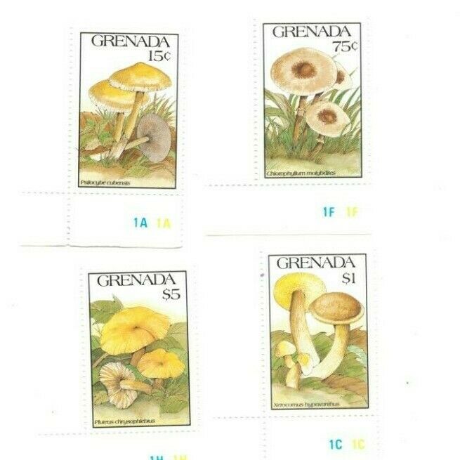 Grenada - 1991 - Mushrooms - Set Of 4 Stamps - Mnh
