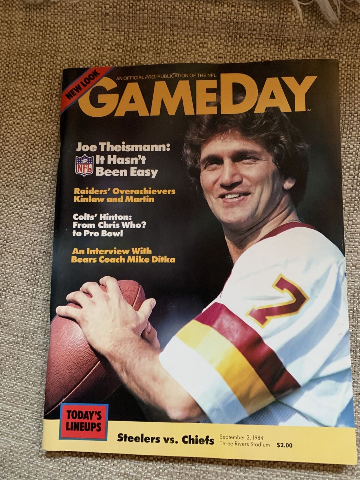 Game Day Magazine Joe Theismann September 1984