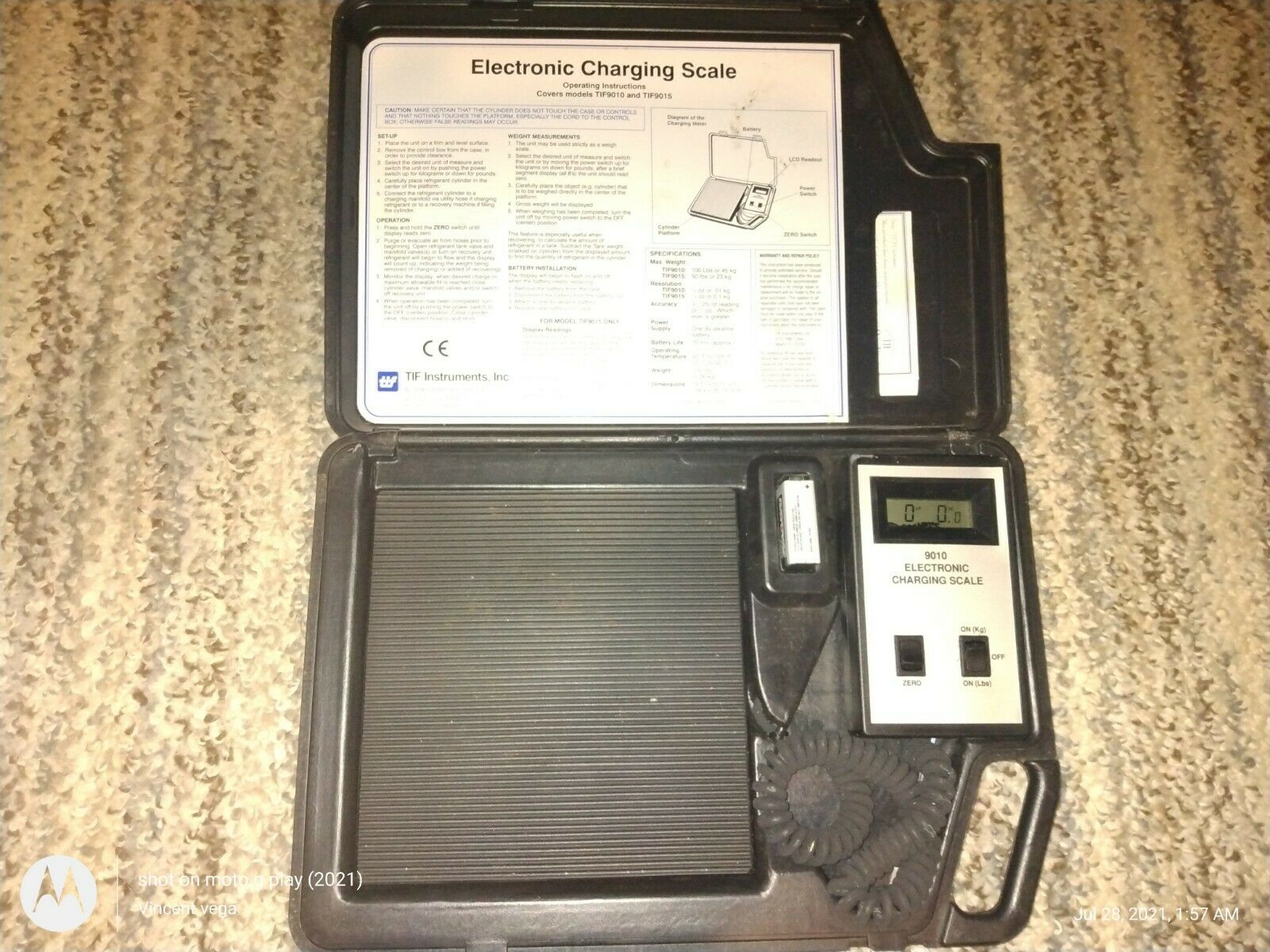Tiff Instruments Electronic Charging Scale