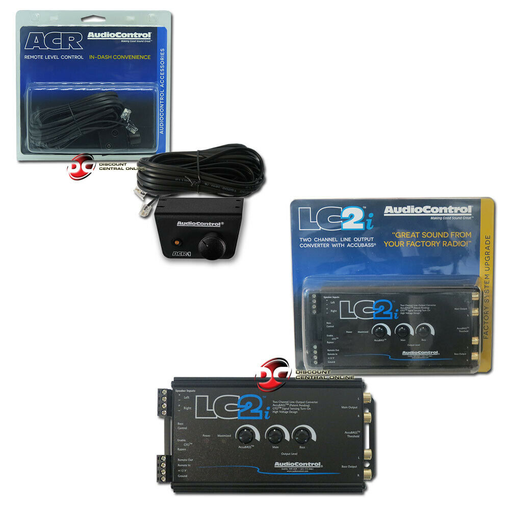 Audiocontrol Lc2i 2-channel Line- Output Converter Plus Acr-1 Remote Control