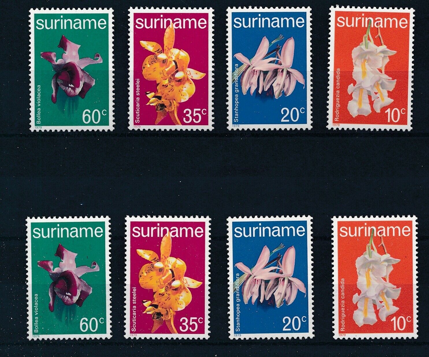 [p5345] Suriname 1979 Flowers Good Sets (2) Of Stamps Very Fine Mnh