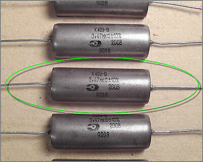 Ussr Pio Capacitor K40y-9 0.47uf 470nf 200v 1pc.or More