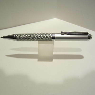 Terzetti "steel Braid" Metal Large Heavy Ballpoint Pen- Velvet Pouch+gift Box
