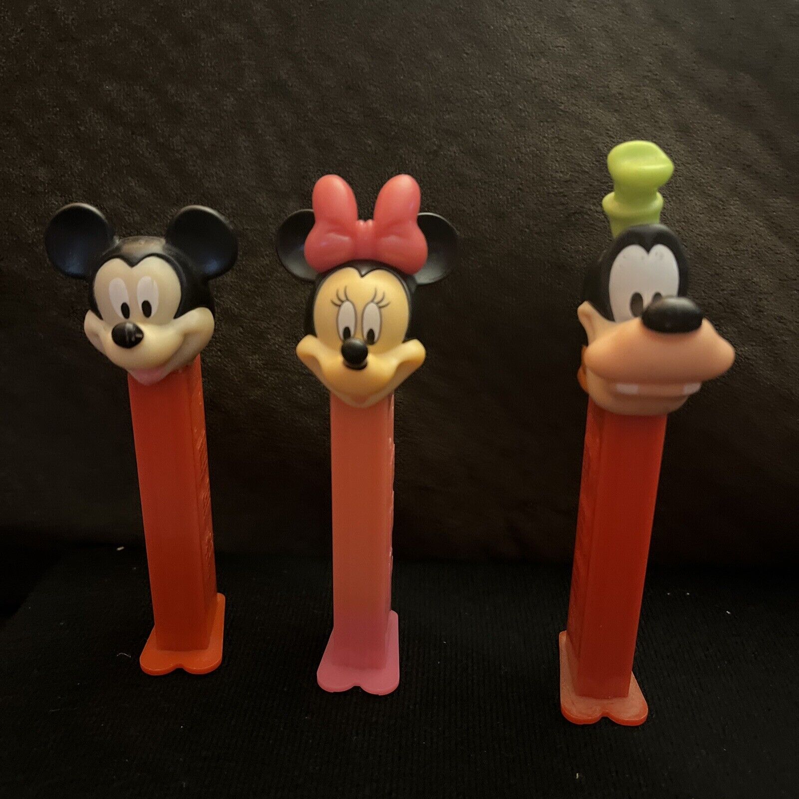 Mickey Mouse, Minnie Mouse & Goofy Pez Dispenser Lot Of 3
