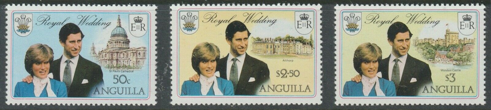 Anguilla 1981#444-46 Royal Wedding - Mnh