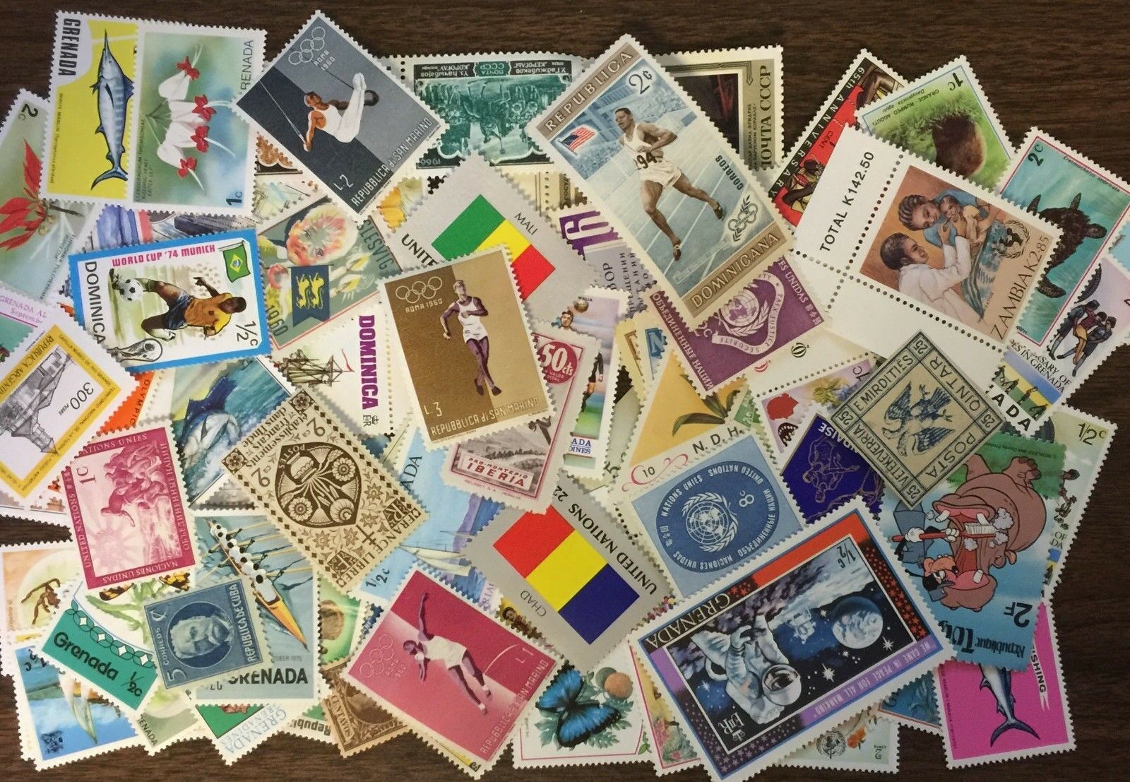 [lot B] 100 Different Mint/mh/mnh/mng Worldwide Stamp Collection- Great Value!