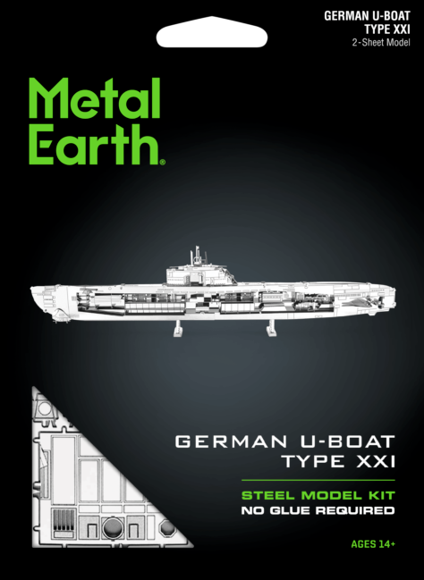 Fascinations Metal Earth German U-boat Type Xxi 3d Laser Cut Model Kit Mms121