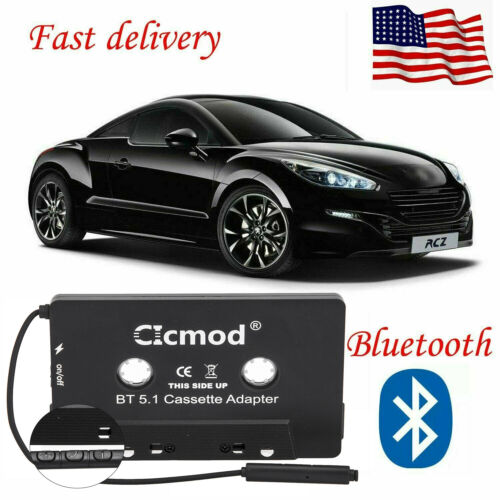 5.1bluetooth Car Audio Tape Cassette Adapter Converter For Iphone Android Mp3 Cd