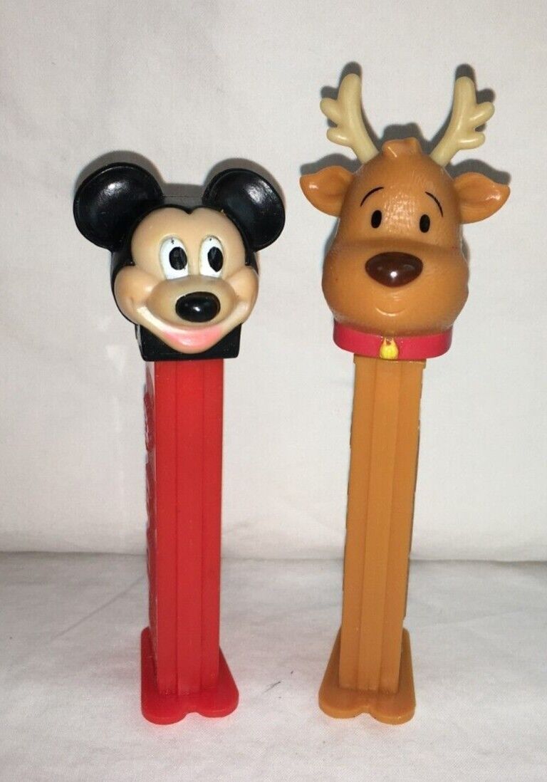 Mickey Mouse Pez Despenser Made In Czech Republic, Reindeer Pez, Made In China