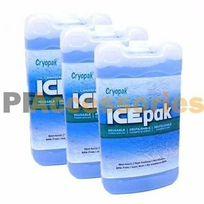 3x Cryopak Ice Pak Freezer Gel Reusable Cooler Ice Pack Lunch Box Food Storage