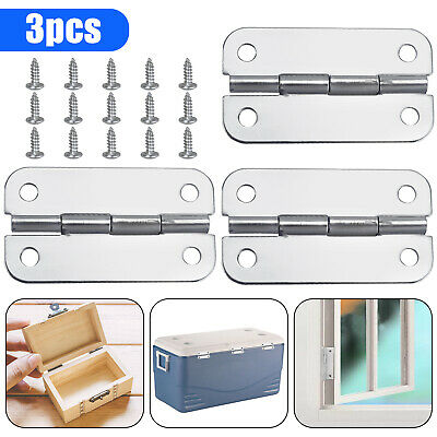 3pcs Stainless Steel Cooler Hinges & Screws Replacements For Igloo Cooler Parts