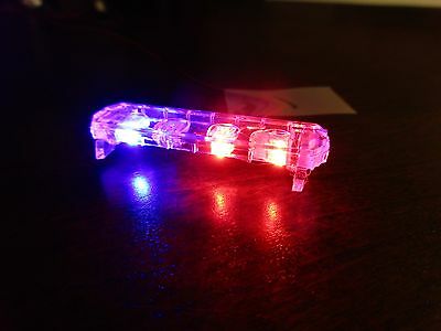 1/24-1/27 Scale Flashing Red&blue Led Lightbar For Custom Police Diecast Models