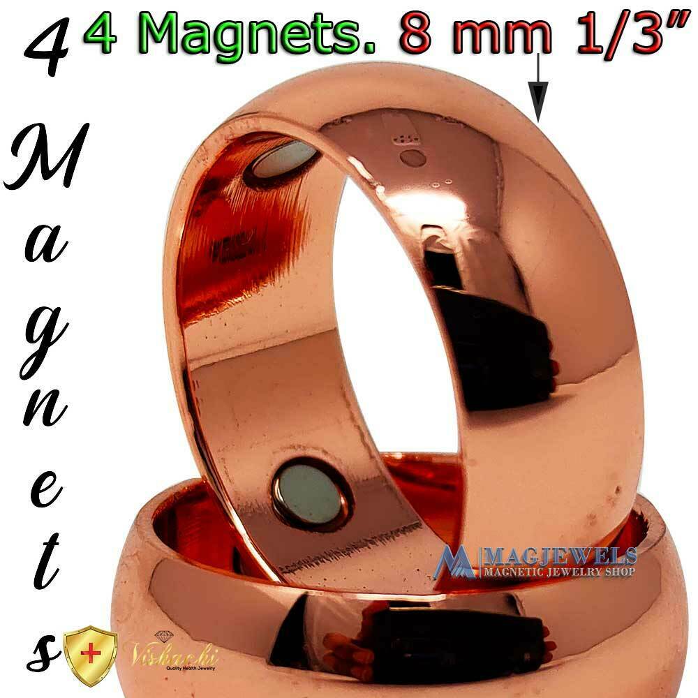 4x3000 Gauss Pure Solid Copper Ring Magnetic Arthritis Max Therapy Size 7-15 Cr1