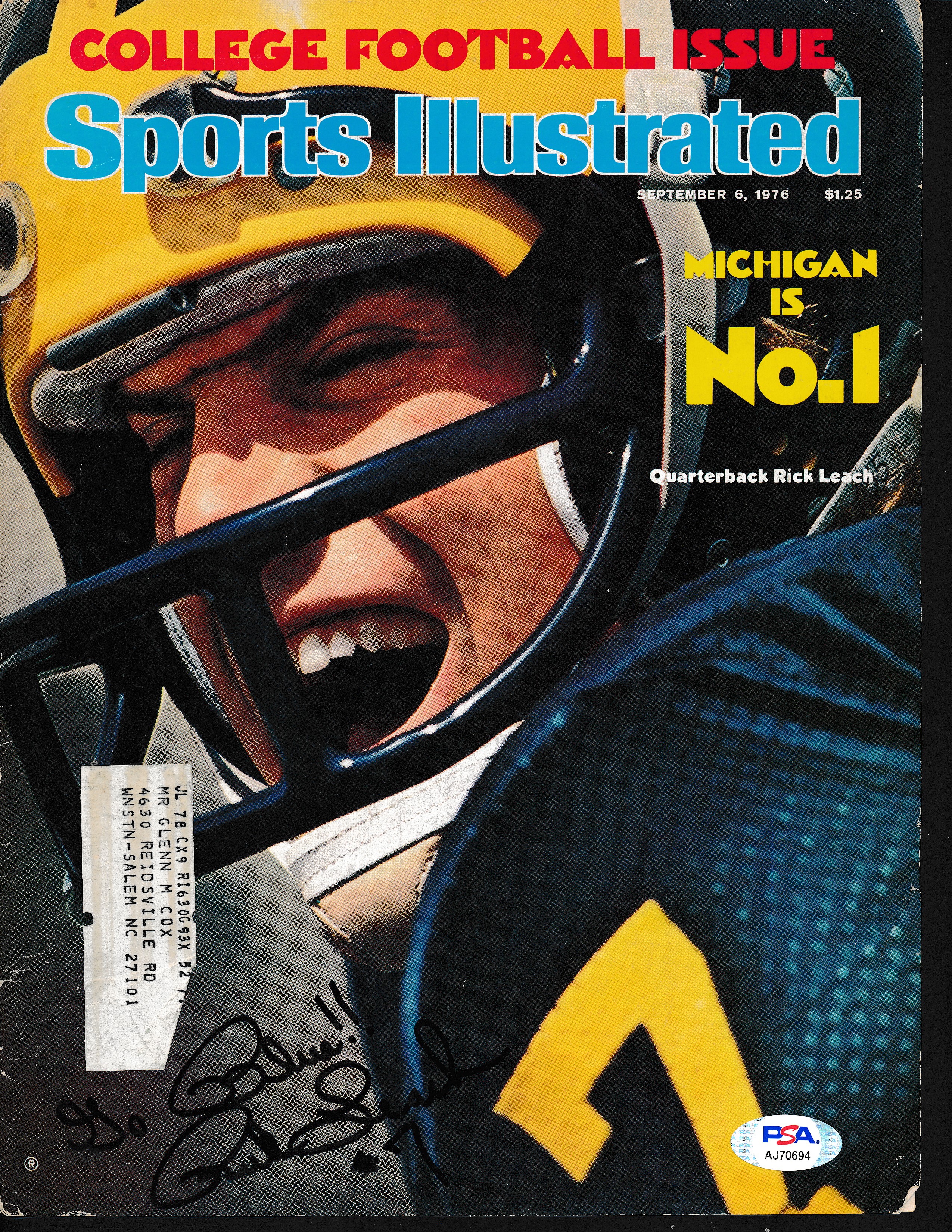 Rick Leach Signed Sports Illustrated Cover Autograph Auto Psa/dna Aj70694