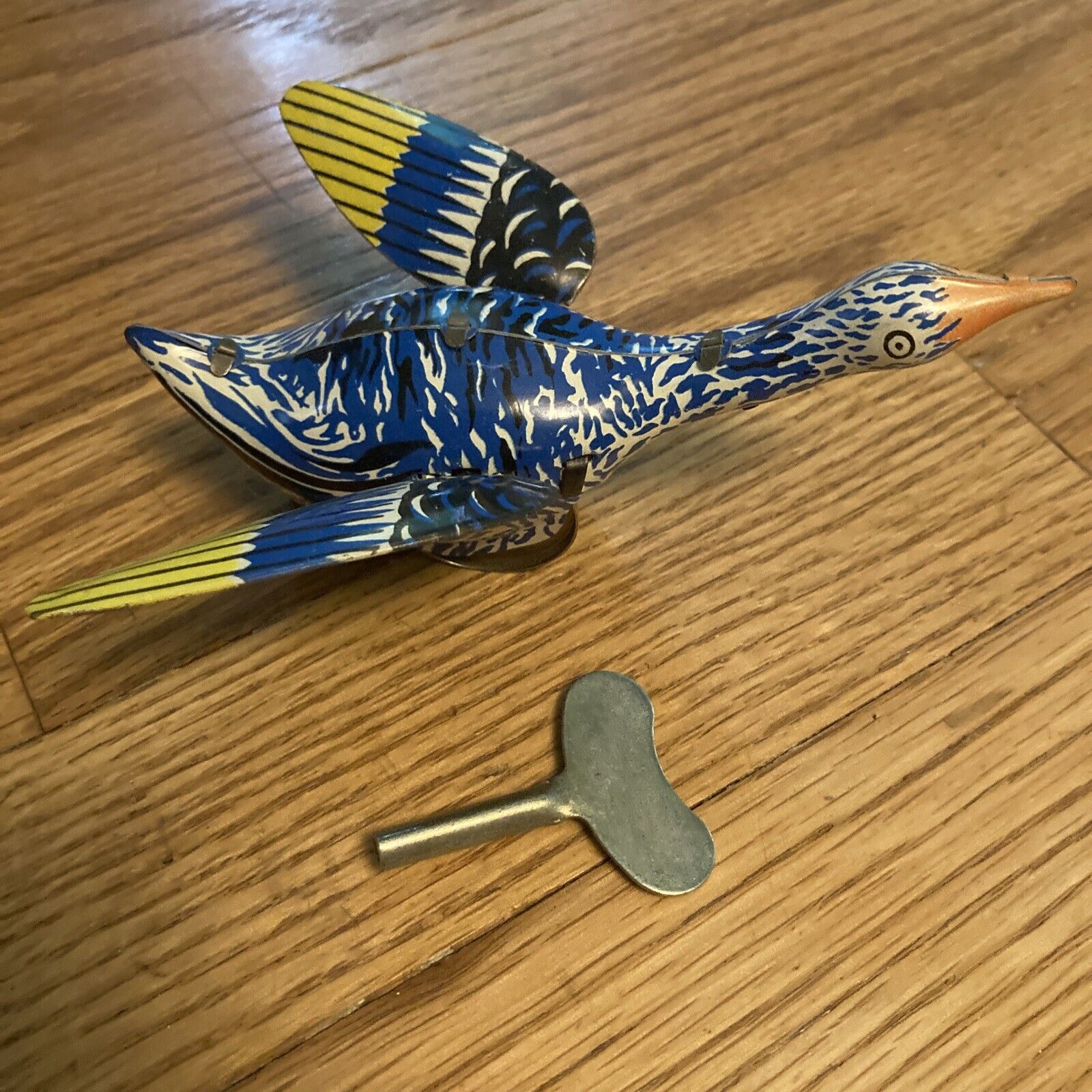 Vintage Tin Windup Goose (working With Key)