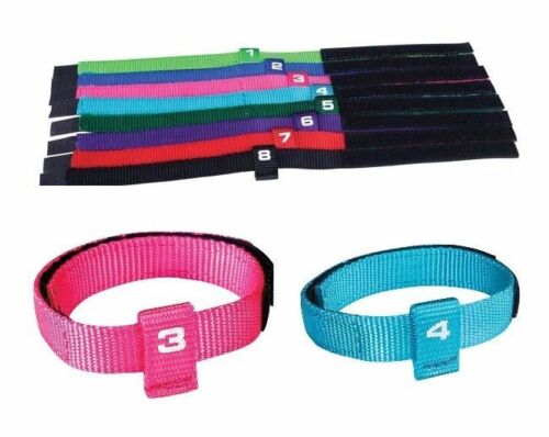 Puppy Id Collar Set 8 Numbered Color Coded Velcro Adjustable Litter Bands Neck