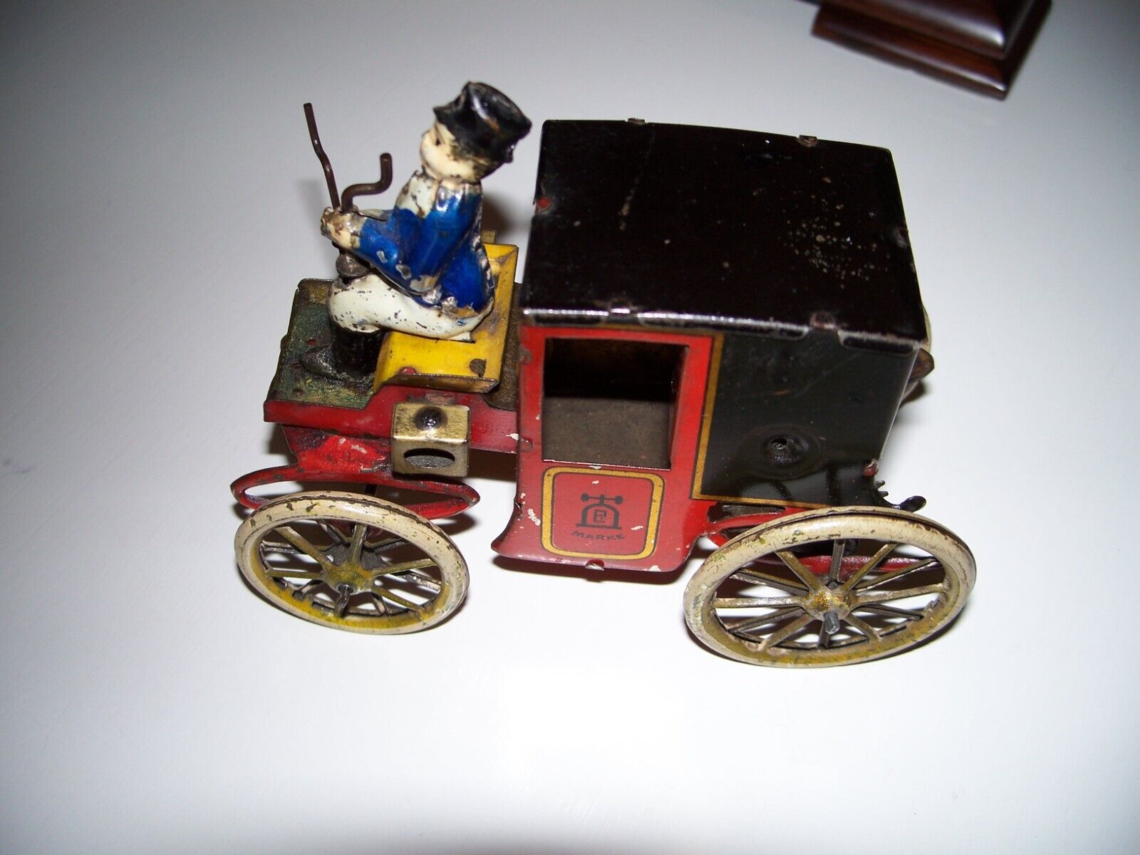 Early 1900's Lehmann Wind Up Tin Toy Motor Coach