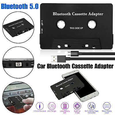 Bluetooth 5.0 Car Audio Stereo Cassette Tape Adapter To Aux For Iphone Ipod Mp3