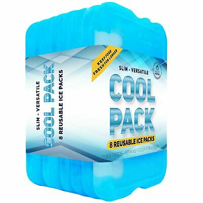Ice Pack For Lunch Box Or Coolers - Freezer Packs (set Of 8)