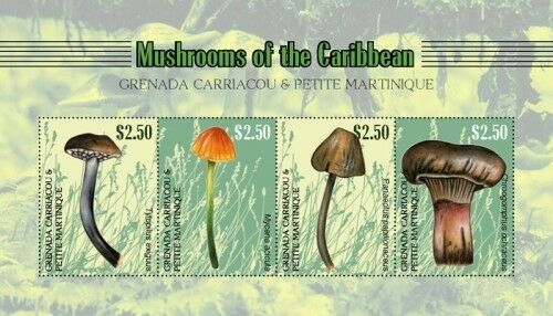 Grenadines - 2011 Mushrooms Of The Caribbean Stamp - Sheet Of 4 Mnh