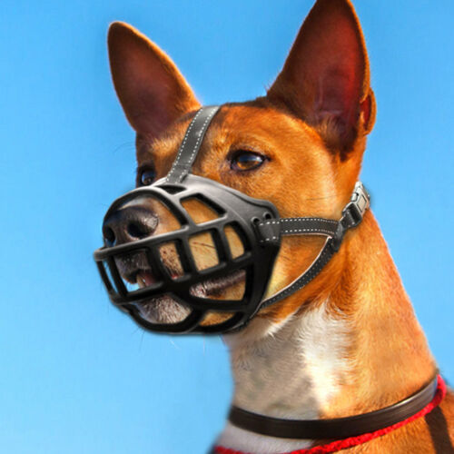 Rubber Dog Muzzle For Barking No Bite Basket Cage Small Large For Pitbull Boxer