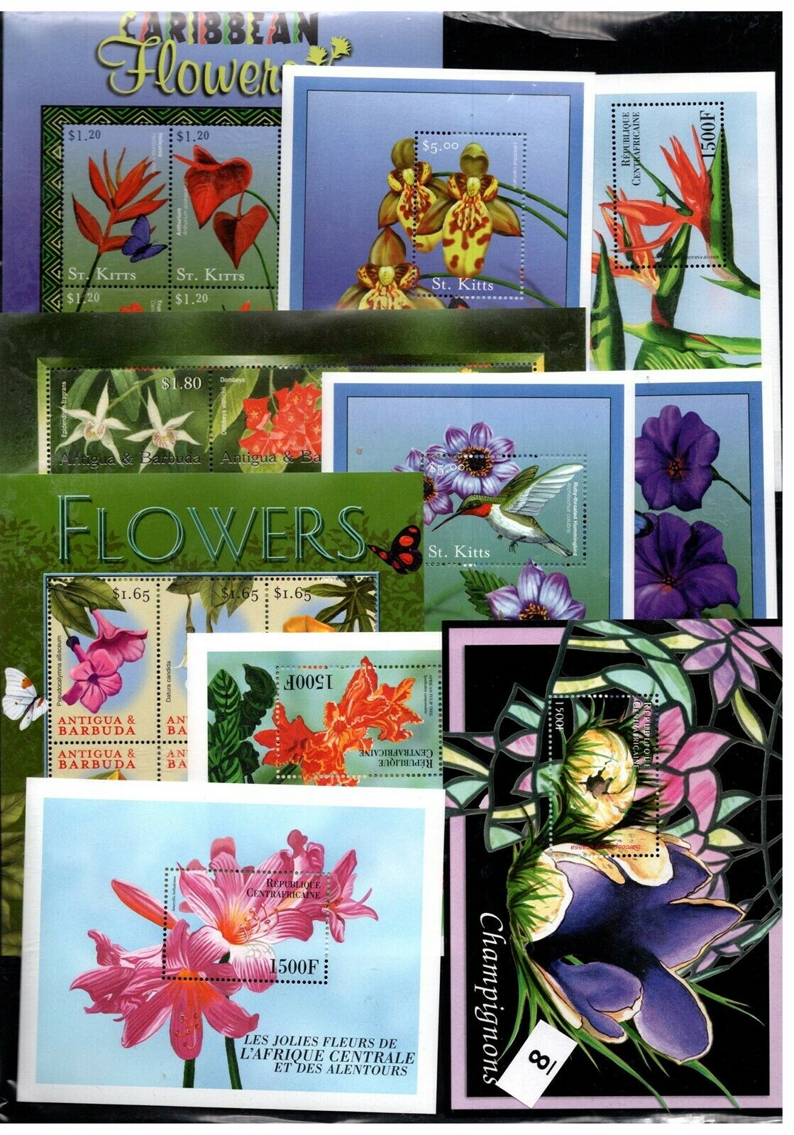 Bd 10 S/s - Mnh - Mix - Nature - Plants - Flowers - Flora - Wholesale