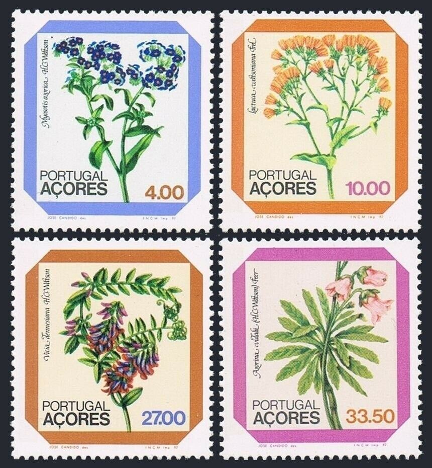 Portugal Azores 329-332,mnh.michel 349-352. Local Flora 1982.flowers.