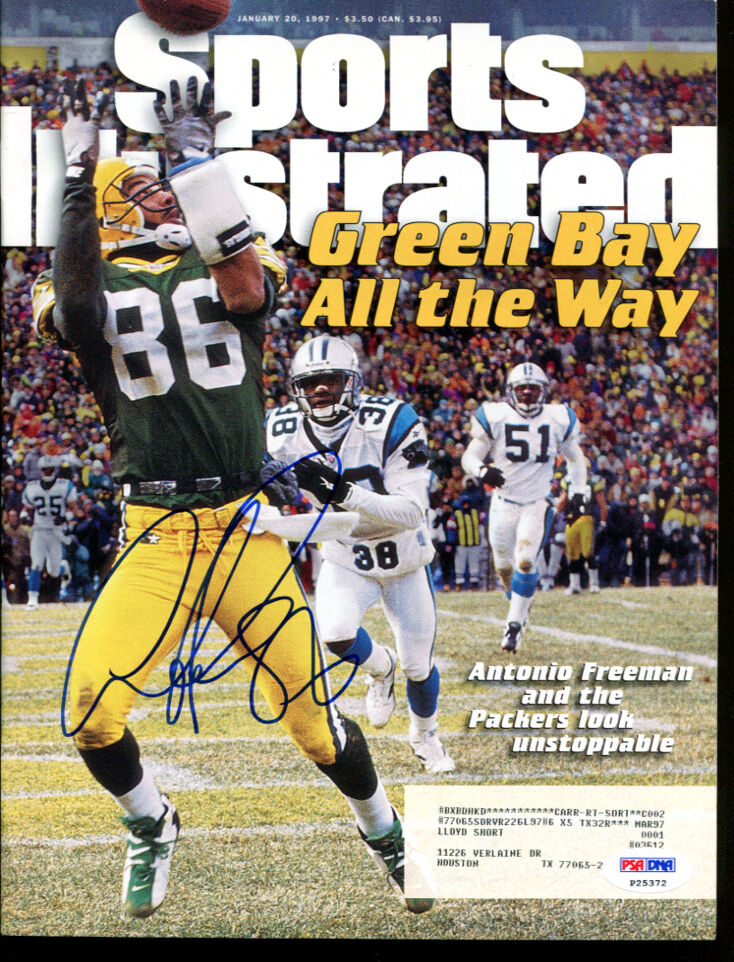 Antonio Freeman Signed 1997 Sports Illustrated Packers Psa/dna P25372