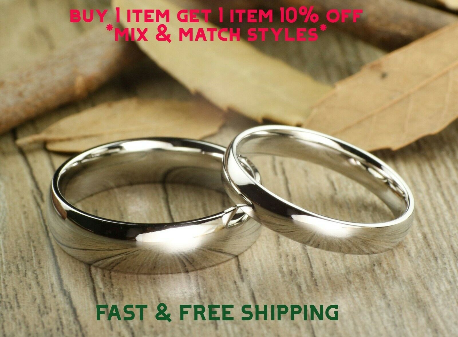 3mm-6mm Silver Stainless Steel Comfort Fit Plain Wedding Band Ring Sizes 5-12