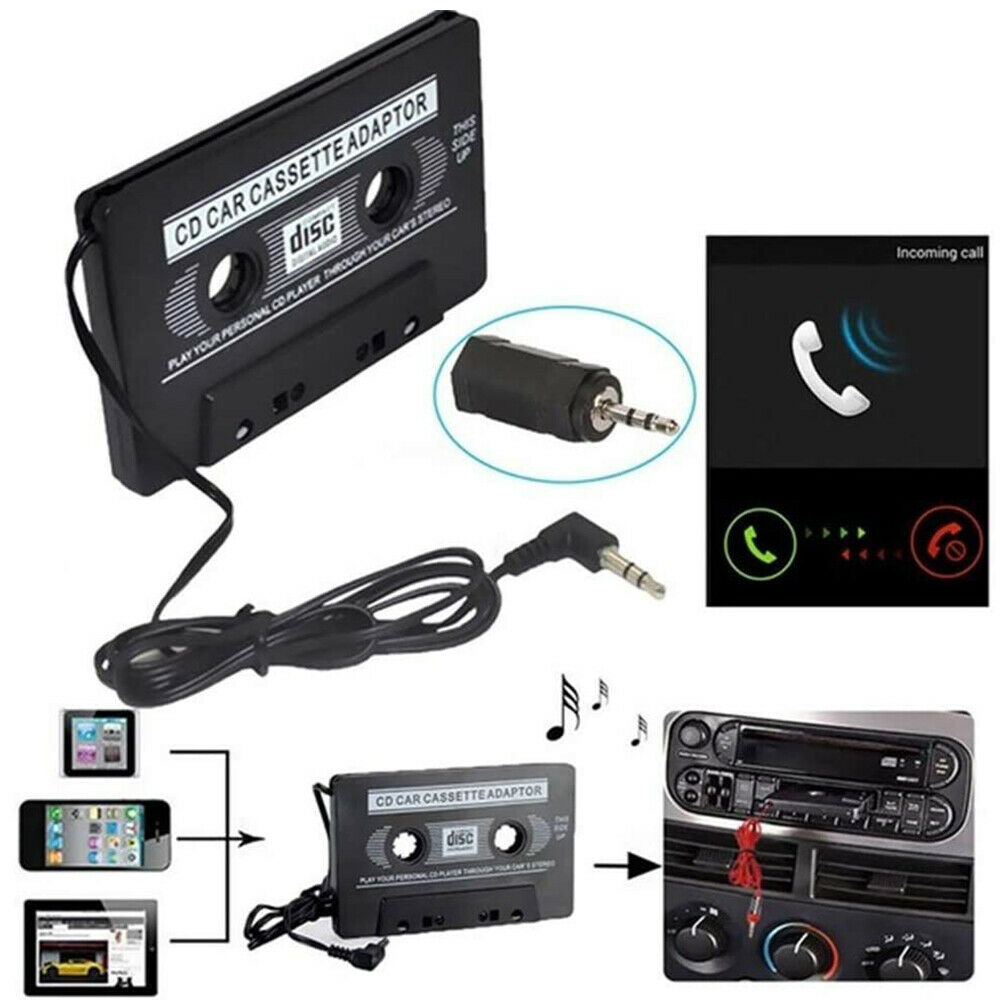 5x 3.5mm Aux Car Audio Cassette Tape Adapter Transmitter For Mp3 Ipod Cd Player
