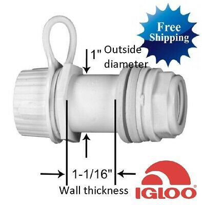 Igloo Cooler # 24011 Threaded Drain Plug Screw Cap Replacement Parts Kit