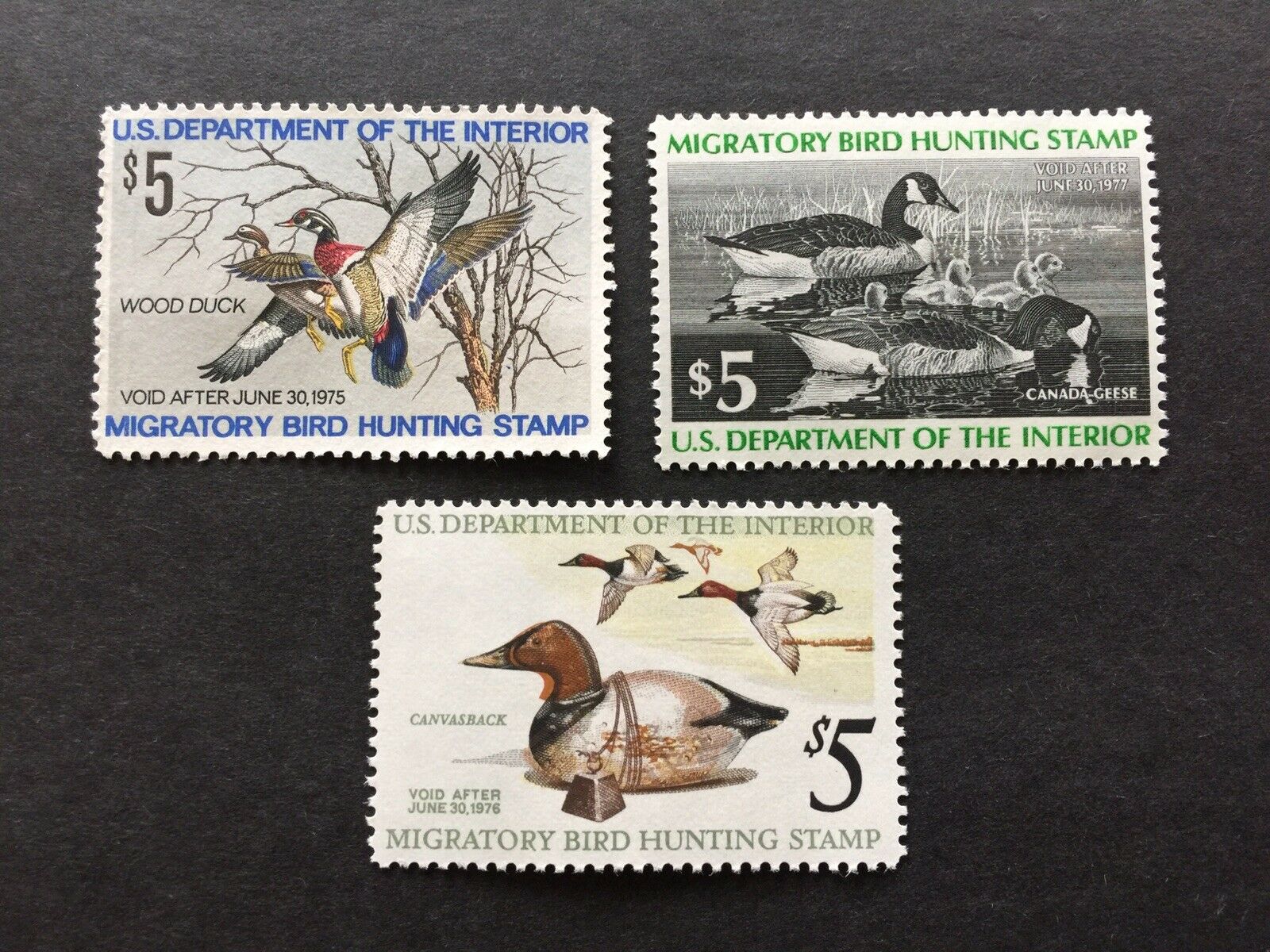 Triggibby Sc# Rw41-rw43 1974-76 Federal Duck Stamps Mint Og Nh(rw41 Is Ng) -7