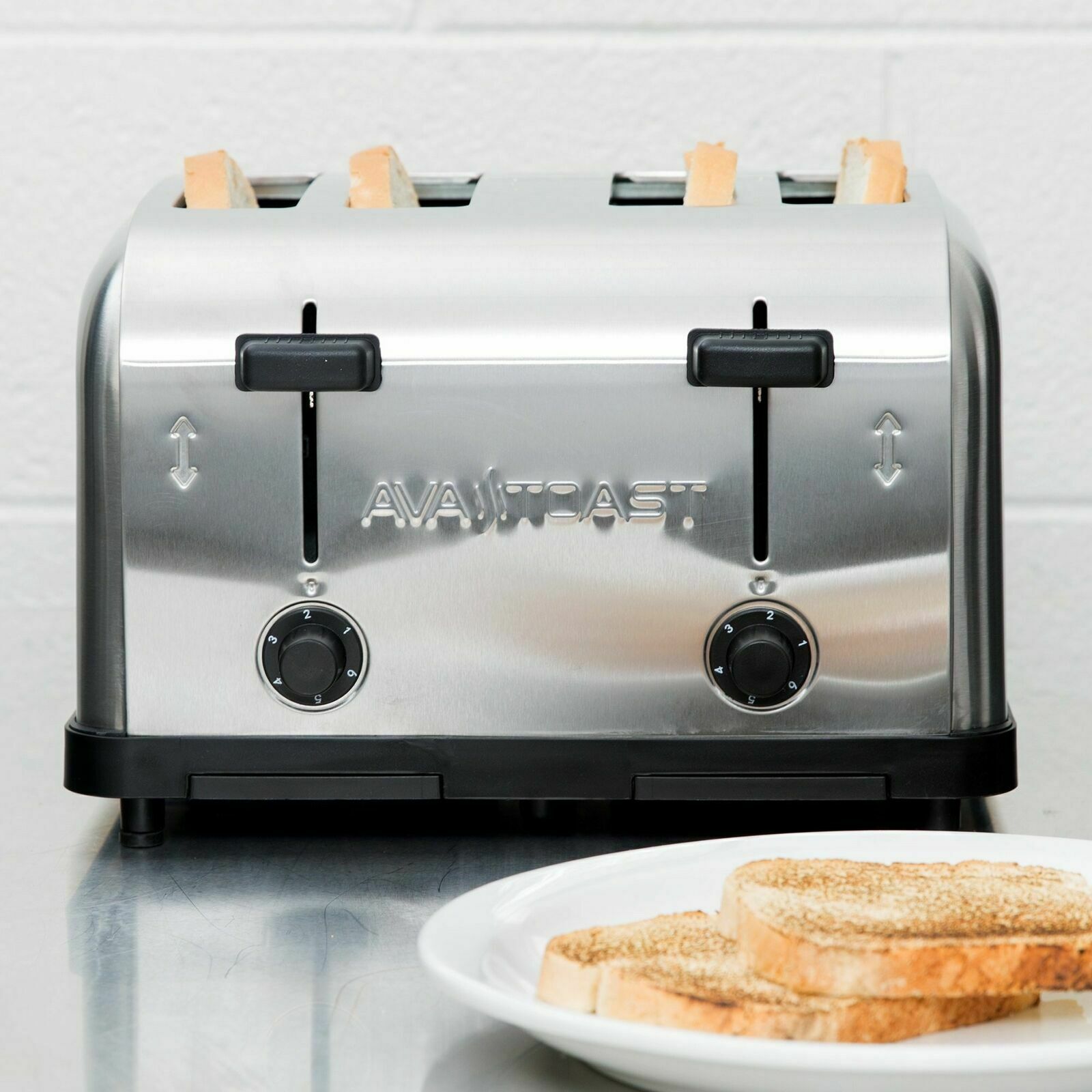 New Electric Commercial Stainless 4-slice Pop-up Toaster, 225 Slice/hr, 120v