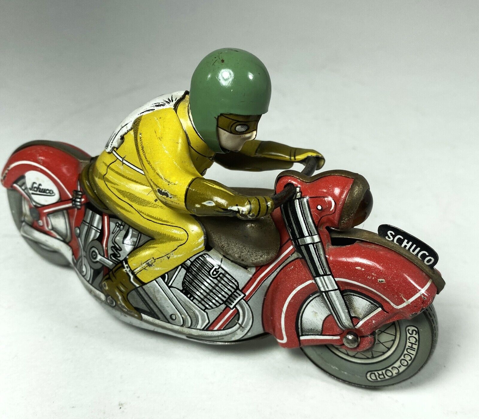 Vintage Schuco Motodrill 1006 - Wind Up Tin Motorcycle U.s. Zone Germany