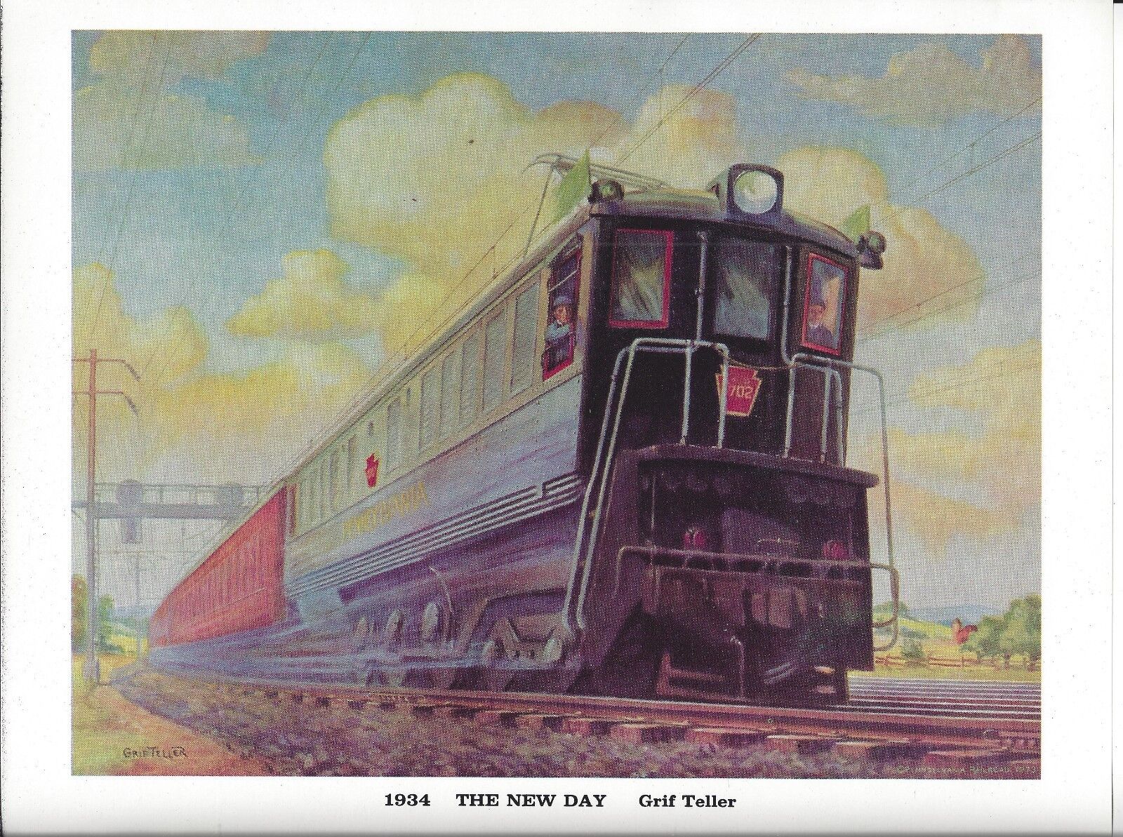 1934 The New Day By Grif Teller 8 1/2x11" Print
