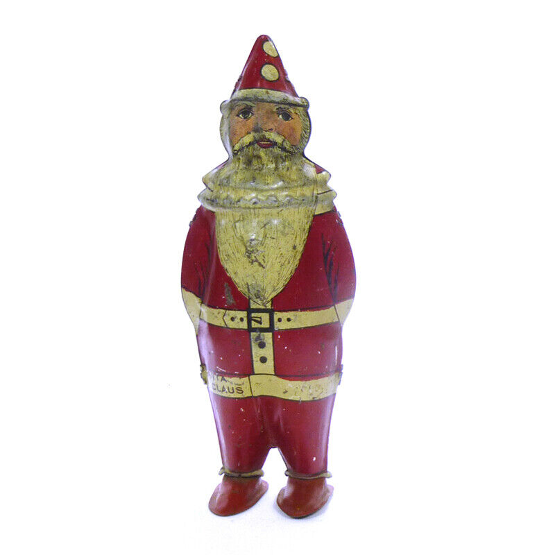 1930s Santa Claus Wind Up Tin Toy By Lindstrom Rare!