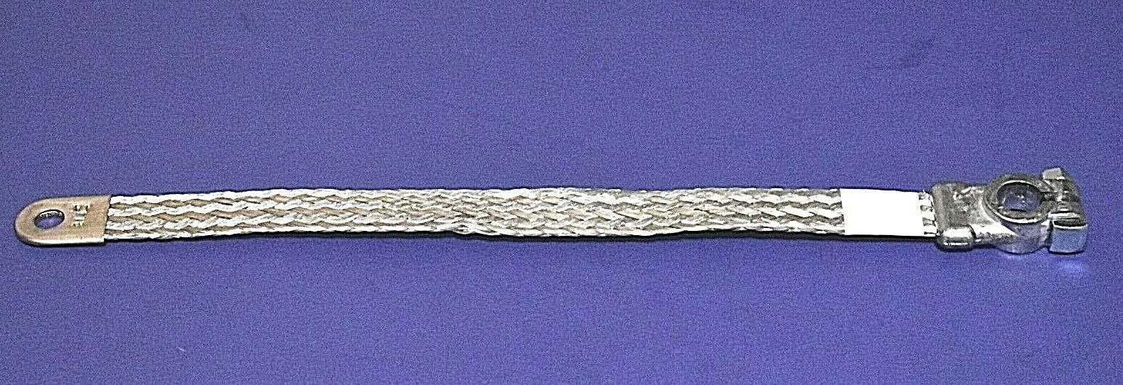 14" New Heavy Duty Braided Ground Strap Top Post Terminal 2 Gauge Battery Cable