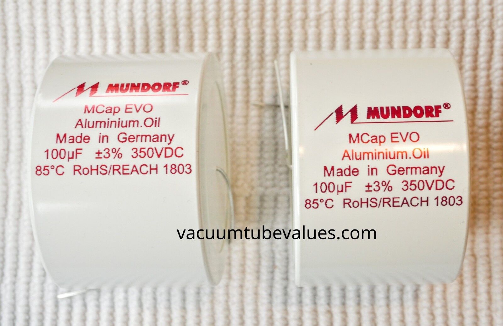 Pair - Two Mundorf Mcap Evo Aluminum Oil Capacitor Cap 100uf 100 Uf 350vdc