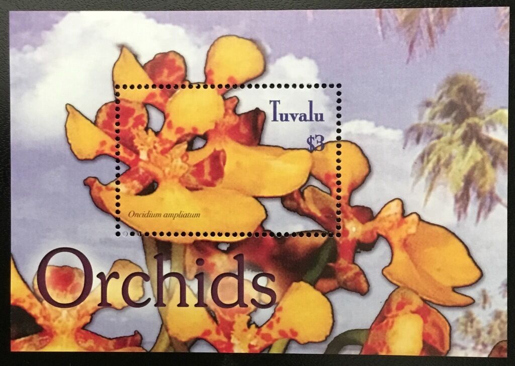 A338 Tuvalu 2004 Flowers, Orchids S/s Souvenir Sheet Mint Nh