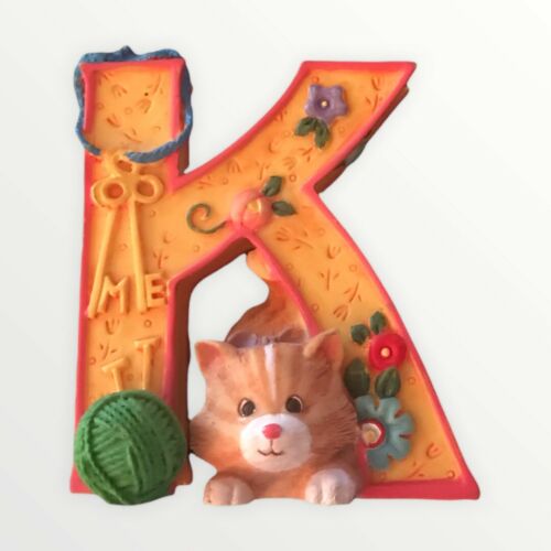 Mary Engelbreit Alphabet Letter “k” Kitten Retired Resin Stand Up 1999