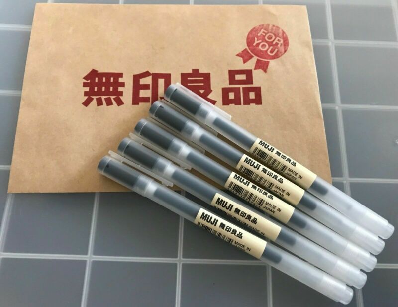 Muji Moma Gel Ink Ball Point Pen Japan Black/blue/red School Office Ballpoint