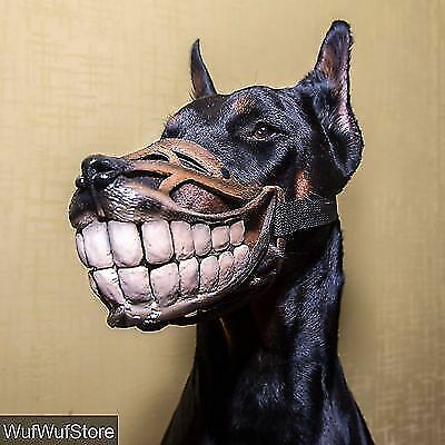 Smile Muzzle,funny,teeth,werewolf Muzzle For Dogs,doberman,funny Dog Accessory